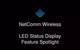 NetComm Wireless LED Status Display Feature Spotlight