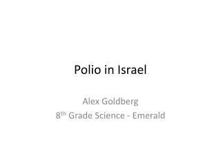 Polio in Israel