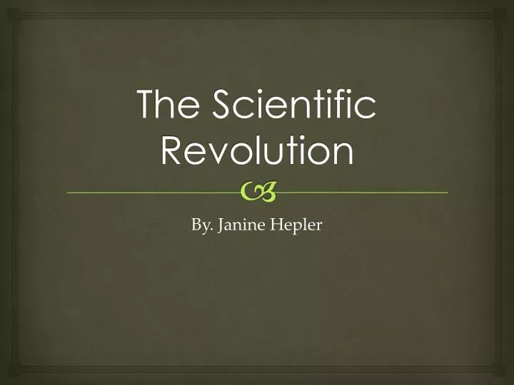 the scientific revolution