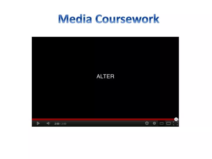 media coursework