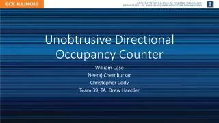Unobtrusive Directional Occupancy Counter
