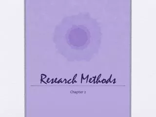 research methods