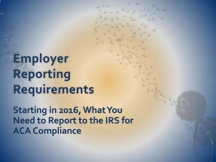 employer reporting requirements