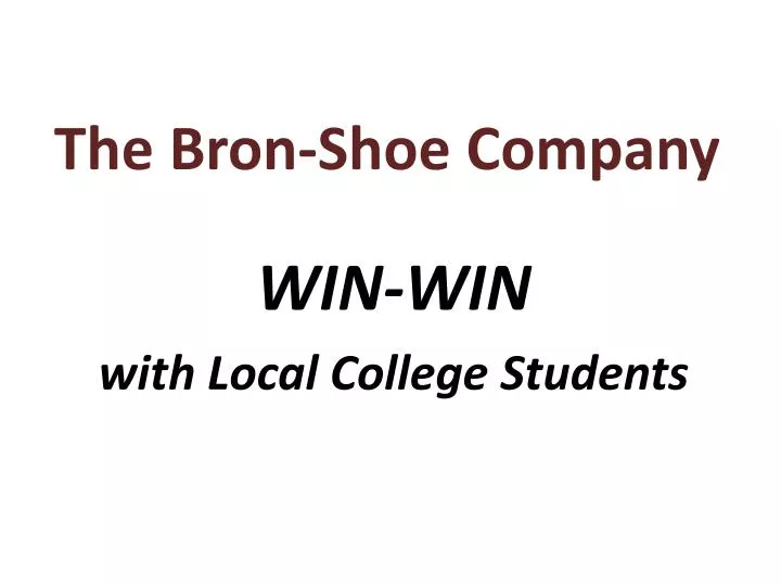 the bron shoe company