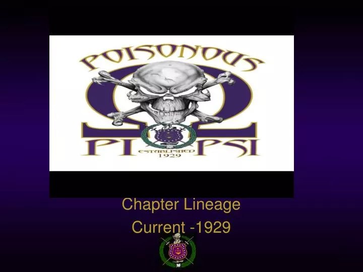 chapter lineage current 1929