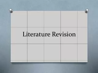 Literature Revision