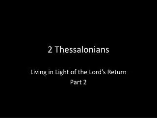 2 Thessalonians