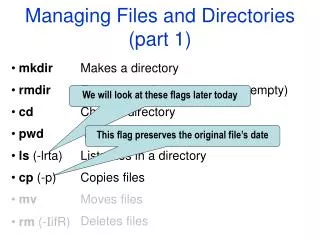 Managing Files and Directories (part 1)
