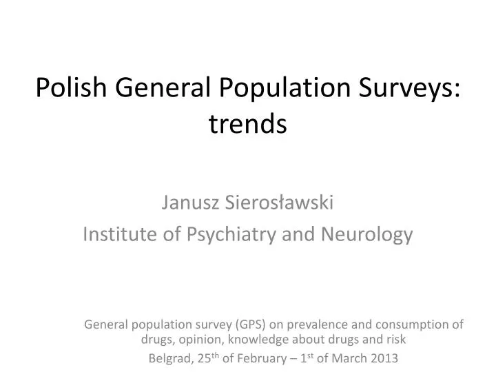polish general population surveys trends