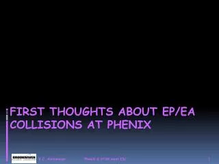 First Thoughts about ep/eA collisions at PheniX
