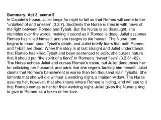 Summary: Act 3, scene 2