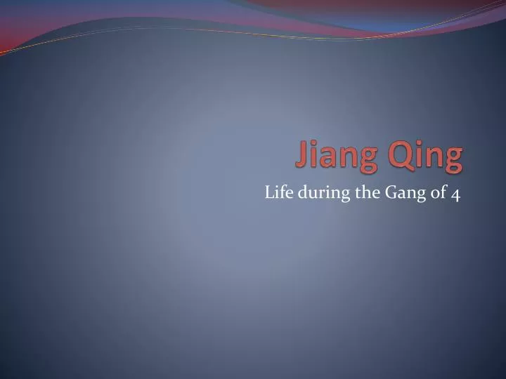 jiang qing