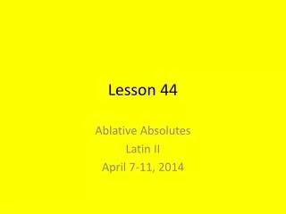 Lesson 44