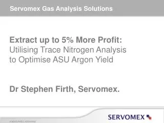 Servomex Gas Analysis Solutions