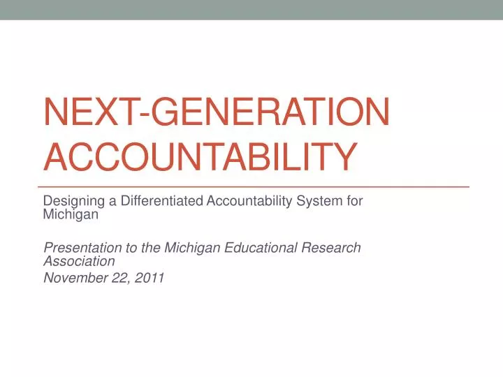 next generation accountability