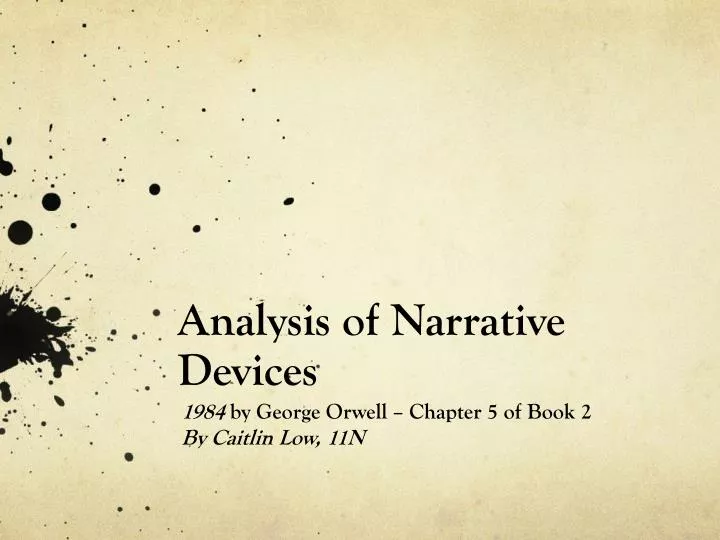 analysis of narrative devices