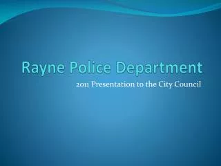 Rayne Police Department