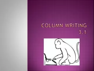 Column Writing 3.1