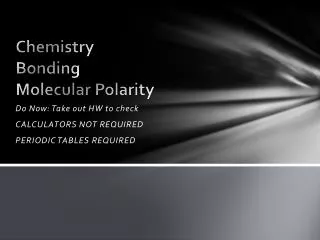 Chemistry Bonding Molecular Polarity