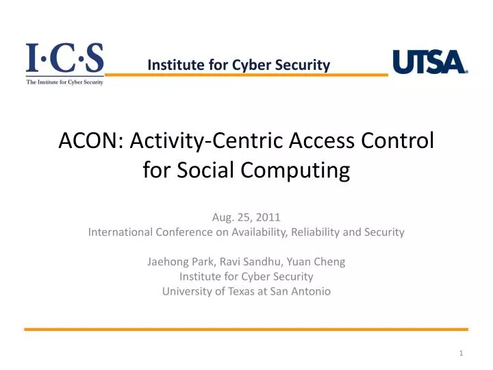 acon activity centric access control for social computing