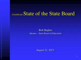 (Unofficial) State of the State Board