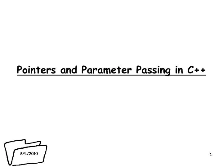 pointers and parameter passing in c