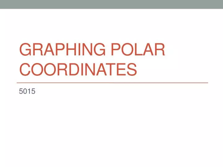 graphing polar coordinates