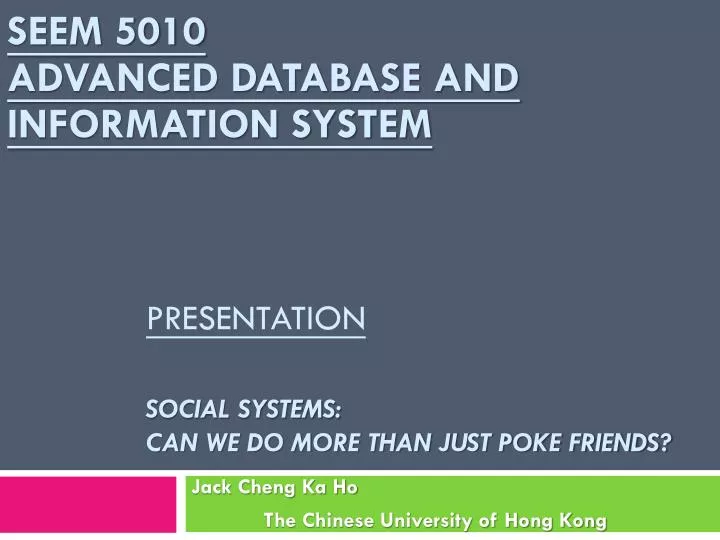 presentation social systems can we do more than just poke friends