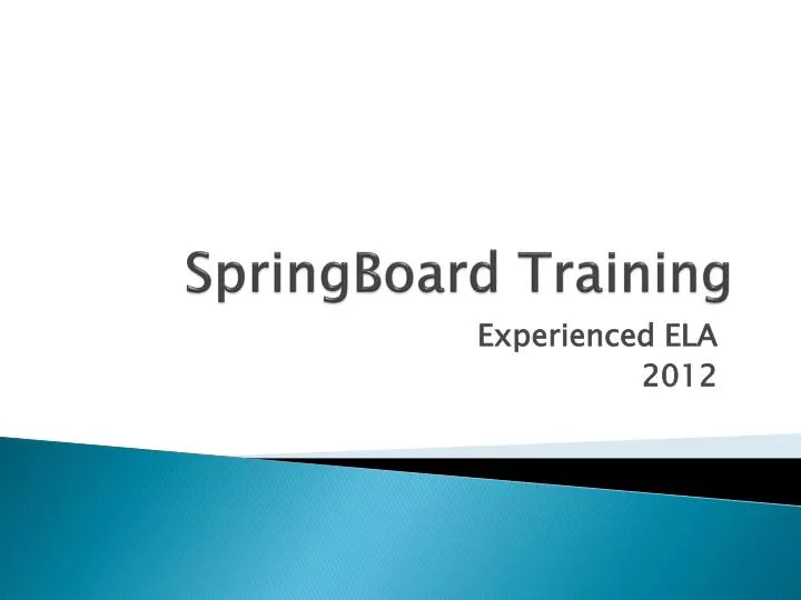 springboard training