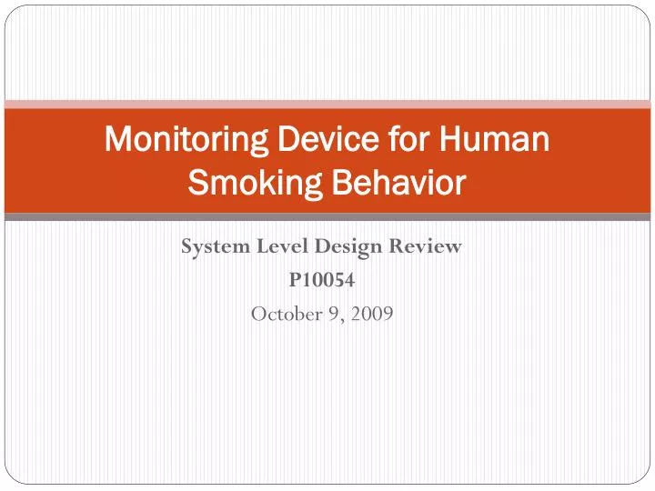 monitoring device for human smoking behavior