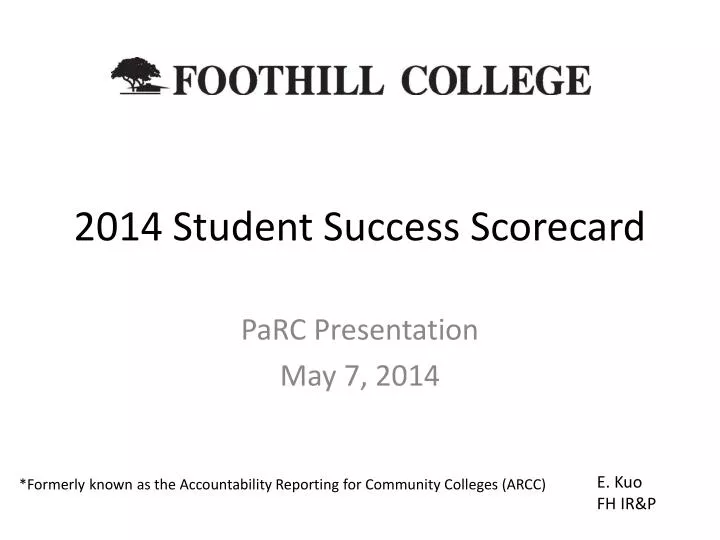 2014 student success scorecard