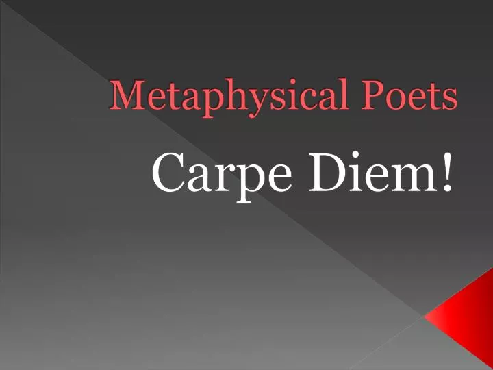 metaphysical poets