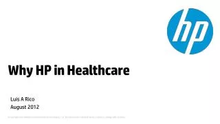 Why HP in Healthcare