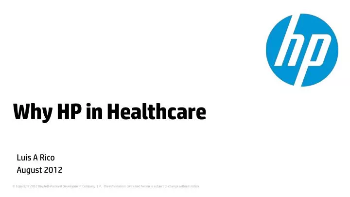 why hp in healthcare