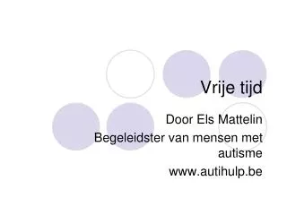 vrije tijd