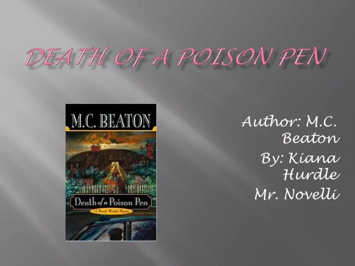 death of a poison pen