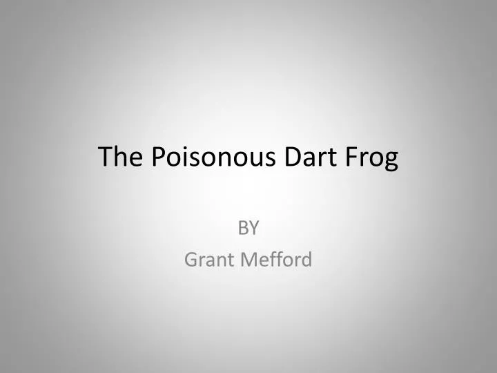 the poisonous dart frog