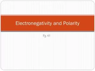 electronegativity and polarity