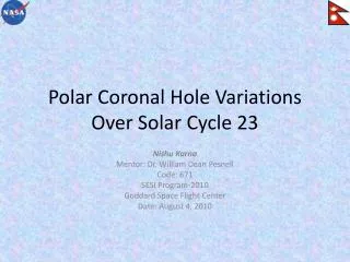 Polar Coronal Hole Variations Over Solar Cycle 23