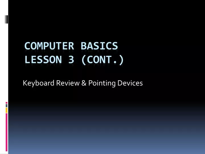 keyboard review pointing devices