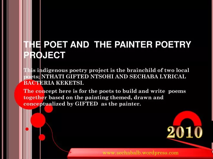 the poet and the painter poetry project