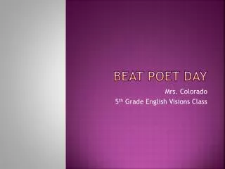 Beat Poet Day