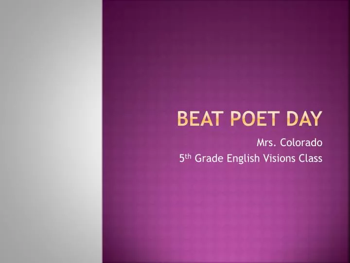 beat poet day
