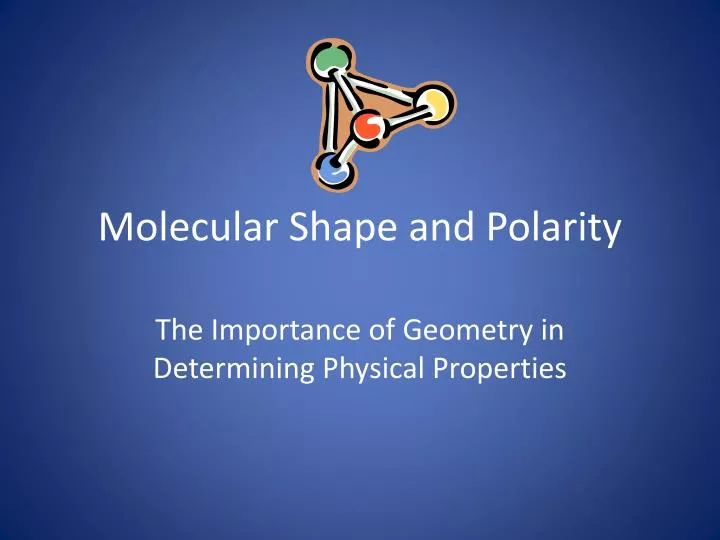 molecular shape and polarity