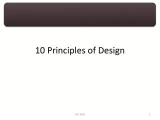 10 Principles of Design
