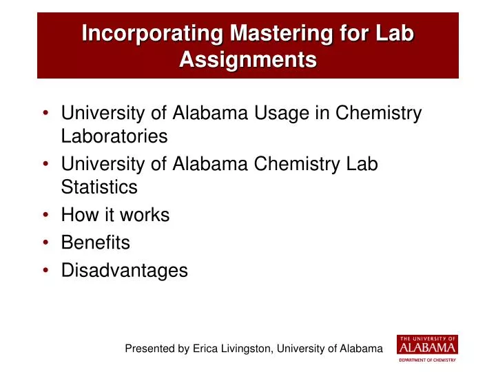 incorporating mastering for lab assignments