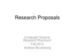 Research Proposals - slide 1