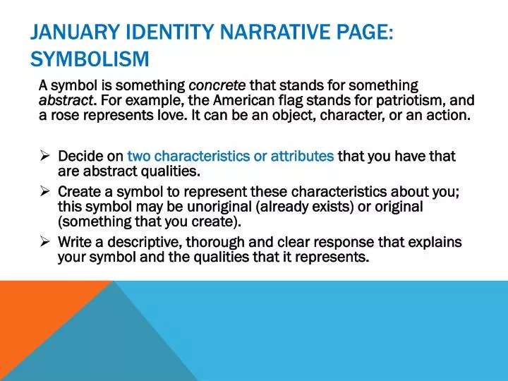 january identity narrative page symbolism