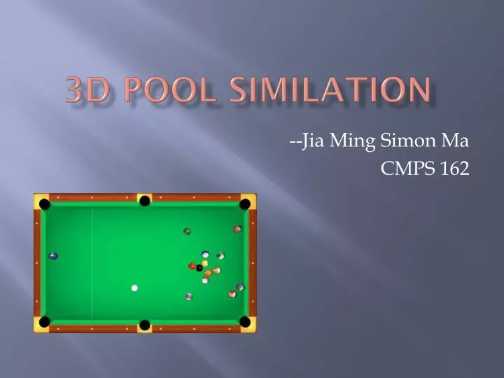 3d pool similation