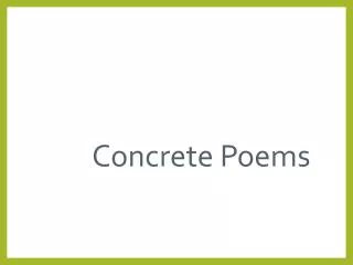 Concrete Poems